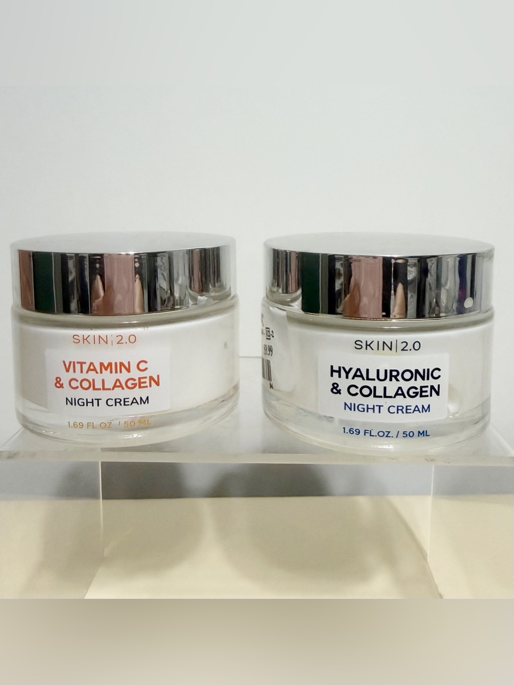Skin 2.0 Anti-Aging Night Creams - Vitamin C & Collagen / Hyaluronic & Collagen